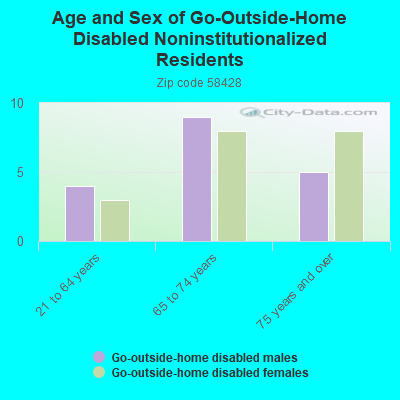 Age and Sex of Go-Outside-Home Disabled Noninstitutionalized Residents