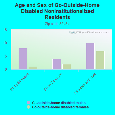 Age and Sex of Go-Outside-Home Disabled Noninstitutionalized Residents