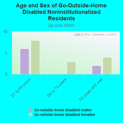 Age and Sex of Go-Outside-Home Disabled Noninstitutionalized Residents