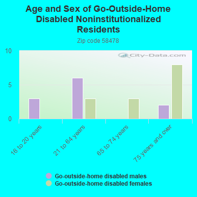 Age and Sex of Go-Outside-Home Disabled Noninstitutionalized Residents