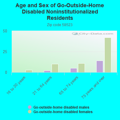 Age and Sex of Go-Outside-Home Disabled Noninstitutionalized Residents