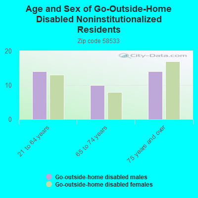 Age and Sex of Go-Outside-Home Disabled Noninstitutionalized Residents