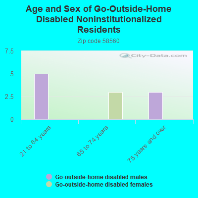 Age and Sex of Go-Outside-Home Disabled Noninstitutionalized Residents