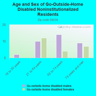 Age and Sex of Go-Outside-Home Disabled Noninstitutionalized Residents