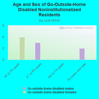 Age and Sex of Go-Outside-Home Disabled Noninstitutionalized Residents