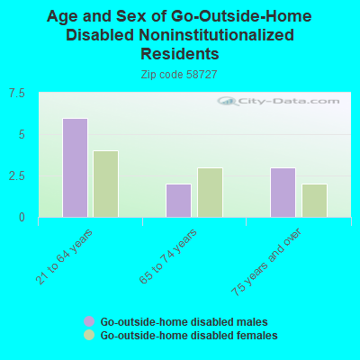 Age and Sex of Go-Outside-Home Disabled Noninstitutionalized Residents