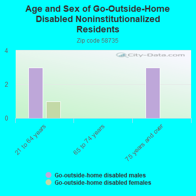 Age and Sex of Go-Outside-Home Disabled Noninstitutionalized Residents