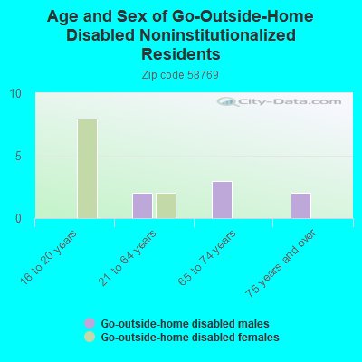 Age and Sex of Go-Outside-Home Disabled Noninstitutionalized Residents