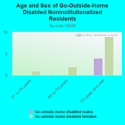 Age and Sex of Go-Outside-Home Disabled Noninstitutionalized Residents