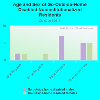 Age and Sex of Go-Outside-Home Disabled Noninstitutionalized Residents