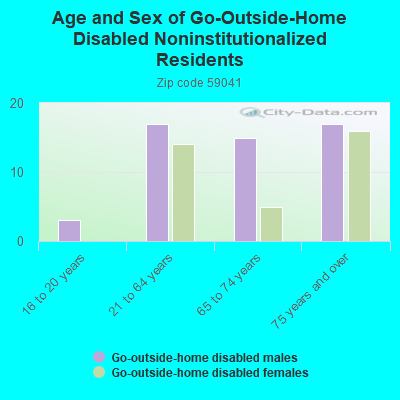 Age and Sex of Go-Outside-Home Disabled Noninstitutionalized Residents