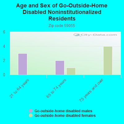 Age and Sex of Go-Outside-Home Disabled Noninstitutionalized Residents