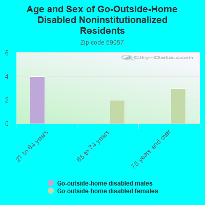 Age and Sex of Go-Outside-Home Disabled Noninstitutionalized Residents