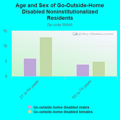 Age and Sex of Go-Outside-Home Disabled Noninstitutionalized Residents