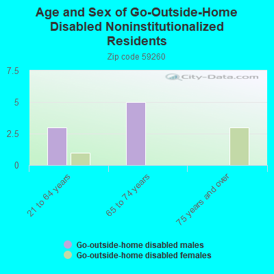 Age and Sex of Go-Outside-Home Disabled Noninstitutionalized Residents