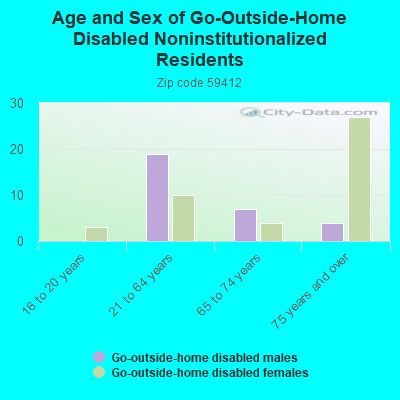 Age and Sex of Go-Outside-Home Disabled Noninstitutionalized Residents