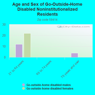 Age and Sex of Go-Outside-Home Disabled Noninstitutionalized Residents