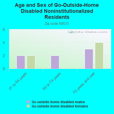 Age and Sex of Go-Outside-Home Disabled Noninstitutionalized Residents