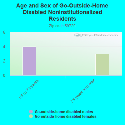 Age and Sex of Go-Outside-Home Disabled Noninstitutionalized Residents