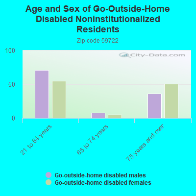 Age and Sex of Go-Outside-Home Disabled Noninstitutionalized Residents