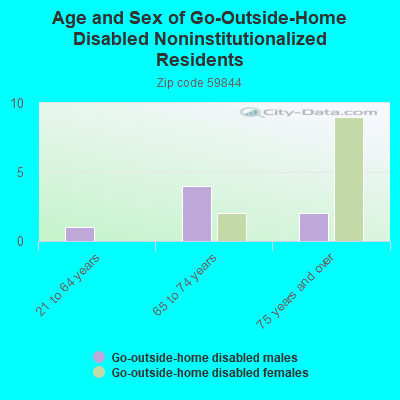 Age and Sex of Go-Outside-Home Disabled Noninstitutionalized Residents