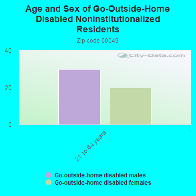 Age and Sex of Go-Outside-Home Disabled Noninstitutionalized Residents