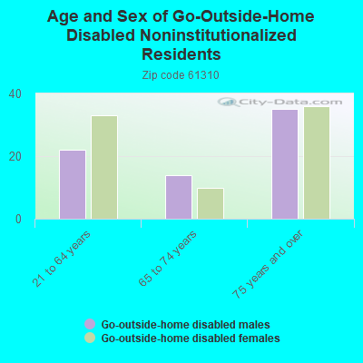 Age and Sex of Go-Outside-Home Disabled Noninstitutionalized Residents