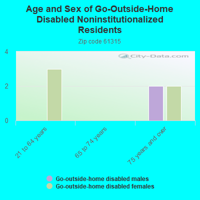 Age and Sex of Go-Outside-Home Disabled Noninstitutionalized Residents