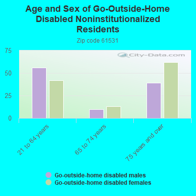 Age and Sex of Go-Outside-Home Disabled Noninstitutionalized Residents