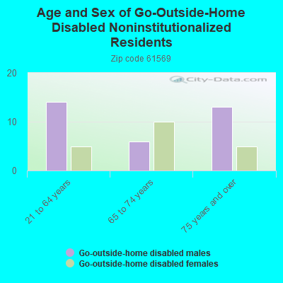 Age and Sex of Go-Outside-Home Disabled Noninstitutionalized Residents