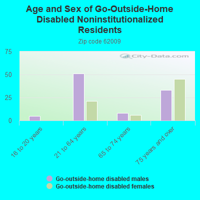 Age and Sex of Go-Outside-Home Disabled Noninstitutionalized Residents