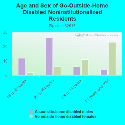 Age and Sex of Go-Outside-Home Disabled Noninstitutionalized Residents