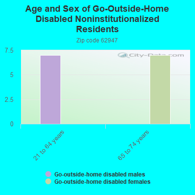 Age and Sex of Go-Outside-Home Disabled Noninstitutionalized Residents