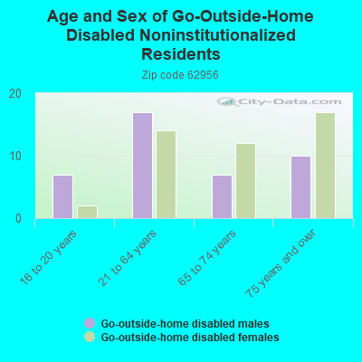 Age and Sex of Go-Outside-Home Disabled Noninstitutionalized Residents