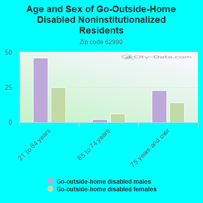 Age and Sex of Go-Outside-Home Disabled Noninstitutionalized Residents