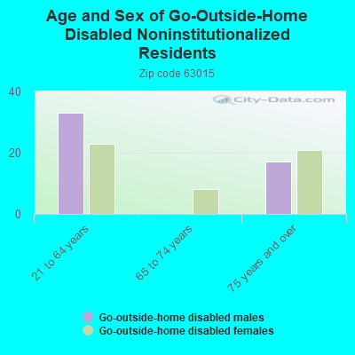 Age and Sex of Go-Outside-Home Disabled Noninstitutionalized Residents