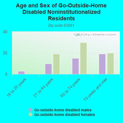 Age and Sex of Go-Outside-Home Disabled Noninstitutionalized Residents