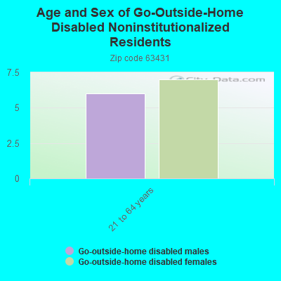 Age and Sex of Go-Outside-Home Disabled Noninstitutionalized Residents