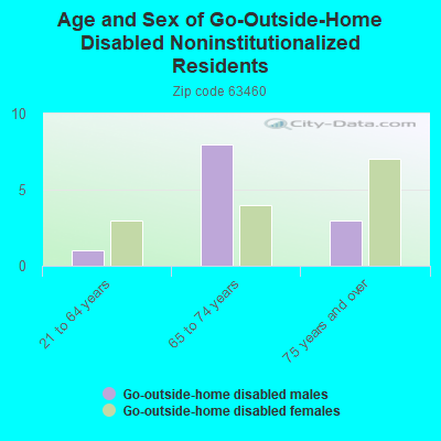 Age and Sex of Go-Outside-Home Disabled Noninstitutionalized Residents