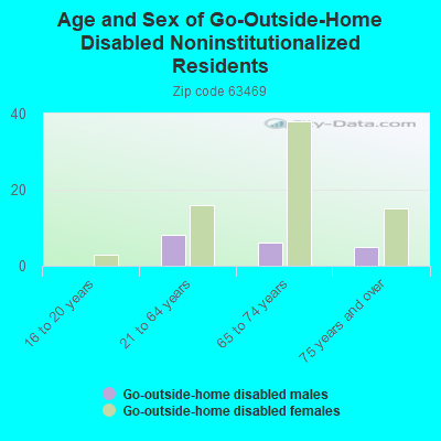 Age and Sex of Go-Outside-Home Disabled Noninstitutionalized Residents