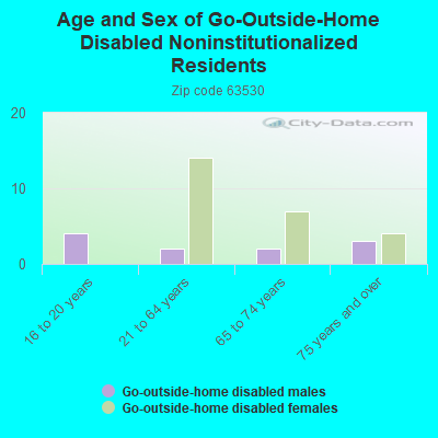 Age and Sex of Go-Outside-Home Disabled Noninstitutionalized Residents