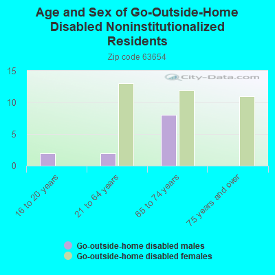 Age and Sex of Go-Outside-Home Disabled Noninstitutionalized Residents