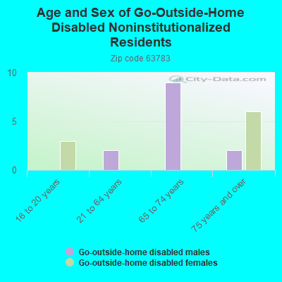 Age and Sex of Go-Outside-Home Disabled Noninstitutionalized Residents