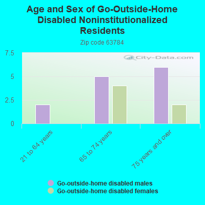 Age and Sex of Go-Outside-Home Disabled Noninstitutionalized Residents