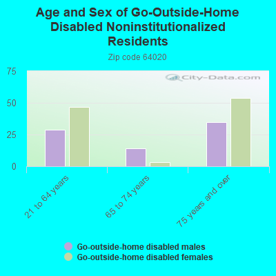 Age and Sex of Go-Outside-Home Disabled Noninstitutionalized Residents