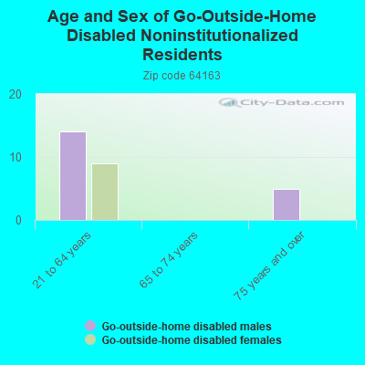 Age and Sex of Go-Outside-Home Disabled Noninstitutionalized Residents