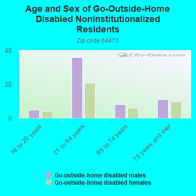 Age and Sex of Go-Outside-Home Disabled Noninstitutionalized Residents