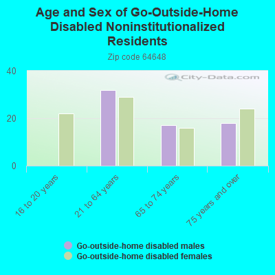 Age and Sex of Go-Outside-Home Disabled Noninstitutionalized Residents