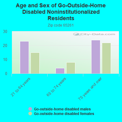 Age and Sex of Go-Outside-Home Disabled Noninstitutionalized Residents