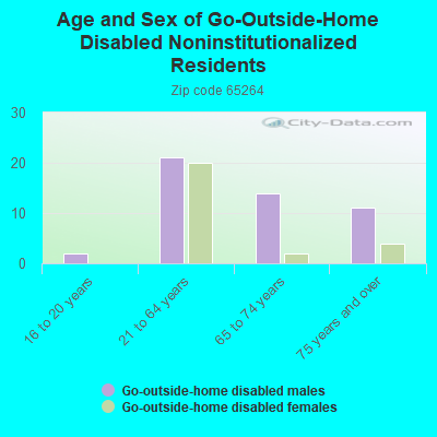 Age and Sex of Go-Outside-Home Disabled Noninstitutionalized Residents